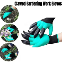 1Pc Clawed Gardening Work Gloves - Reinforced Protective Gloves for Digging, Planting & Weeding in Gardens