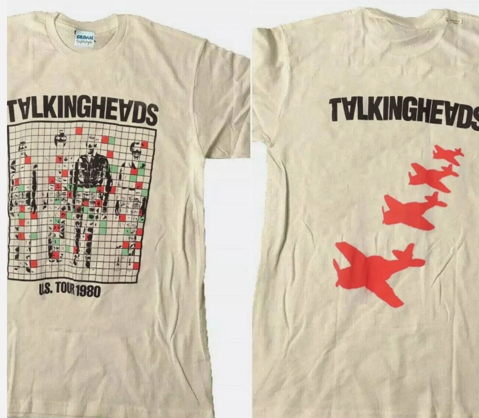 Talking Heads Tour 1980 Short Sleeve Cotton white T-shirt Unisex S-5XL