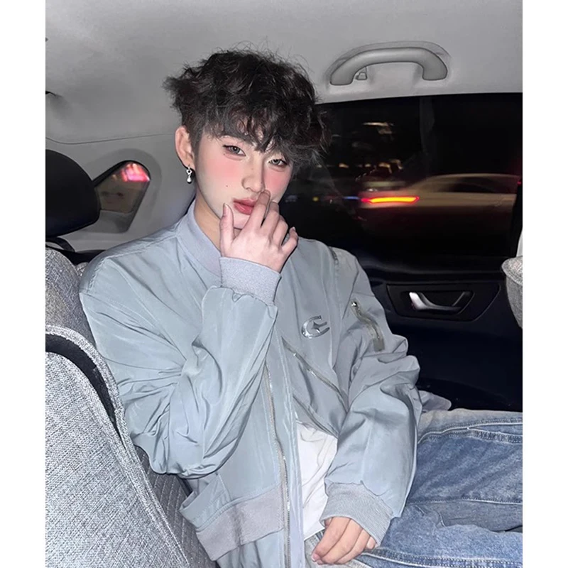 

Мужская куртка-пилот в американском ретро-стиле с дизайнерскими вставками, весна-осень, молодежная, модная, для ранней весны, рабочая одежда, свободный крой, верхняя одежда