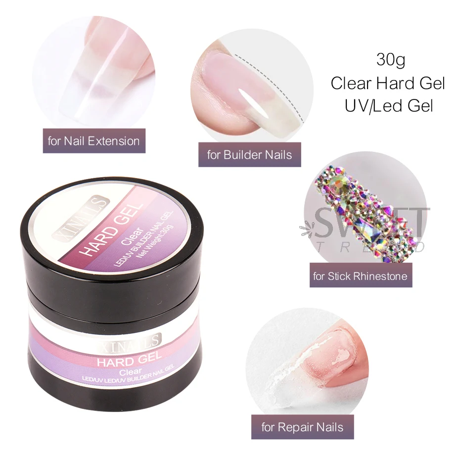 30g Versterken Nagellijm Gel UV Vinger Bouwer Gereedschap Losweken Model Harde Gel Dikke Geen Veeg Toplaag manicure Constructie Verlengen