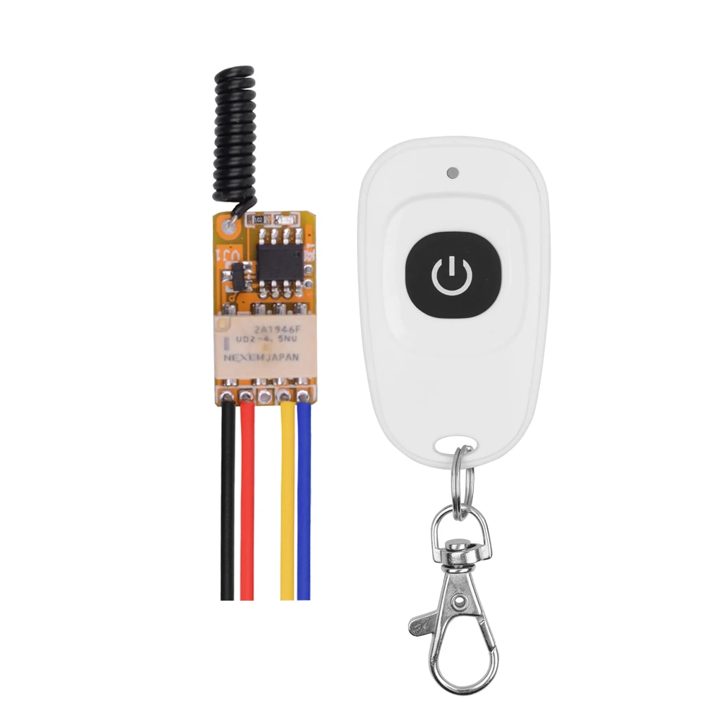 3.7V 4.2V 5V 6V 7.4V 9V 12V Button Door Lock Opener Fingerprint Lock Wireless Remote Control Switch Battery Power