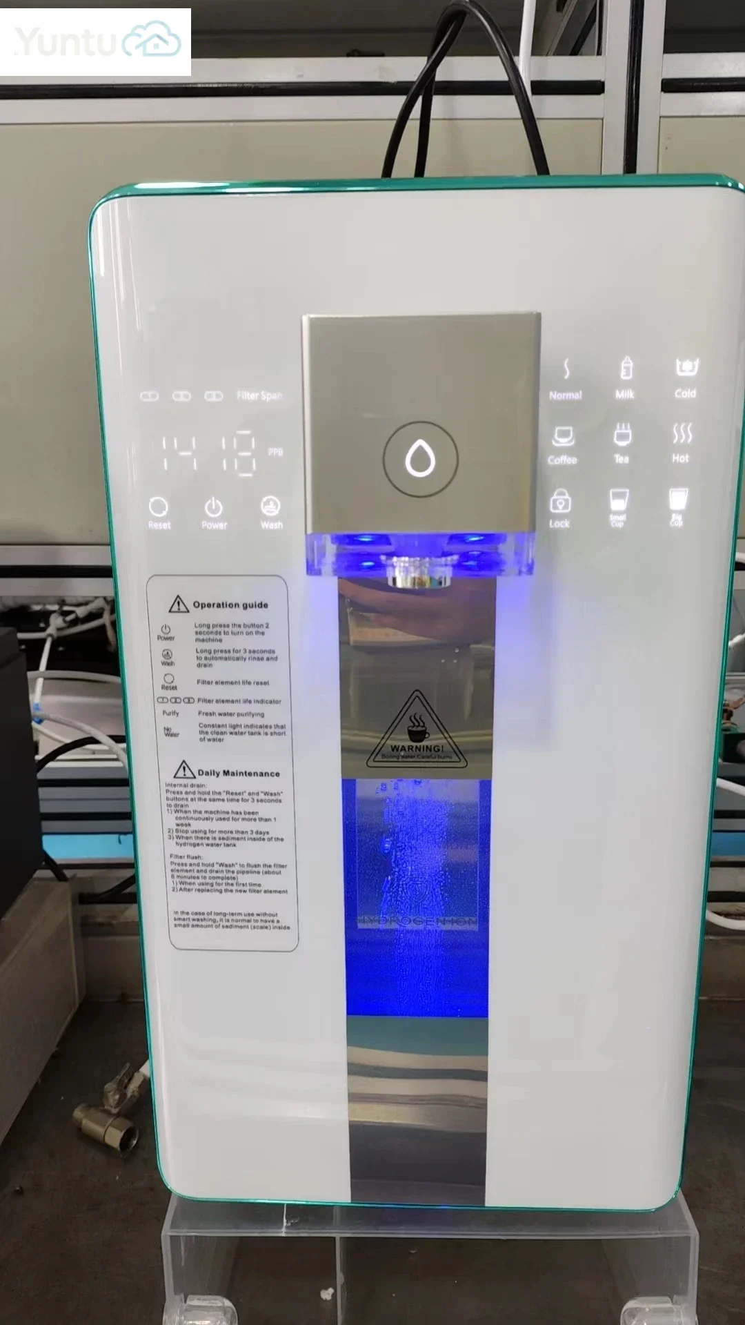 Korea design hydrogen water machine hot water dispenser RO system with rich hydrogen water for home
