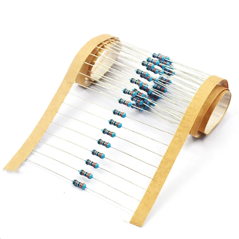 100pcs/Lot 0.125W Metal Film Resistor 1/6W 1/8W 1% 0.1 0.15 0.22 1 10 100 4.7 68 470 Ohm 1k 2k 3.3k 8.2k 10k 100k 47k 680k 1m