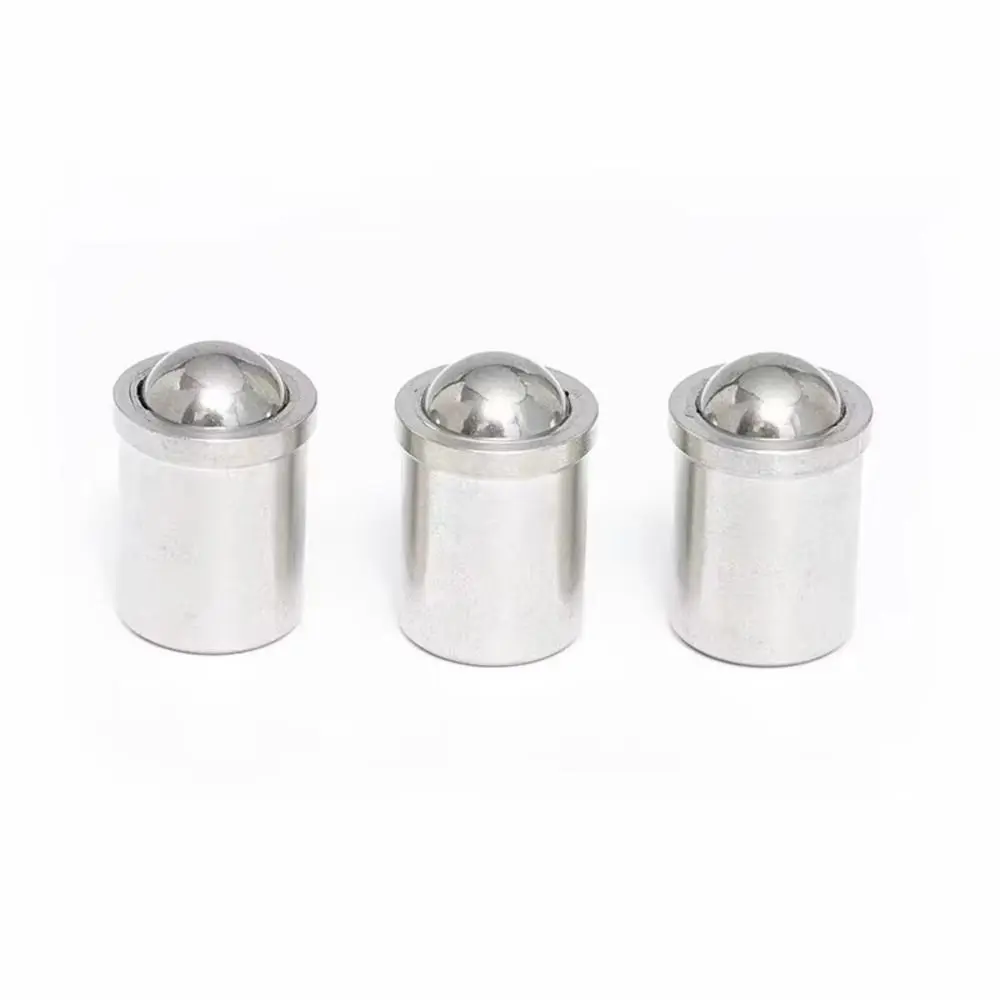 10Pcs 304 Stainless Steel Ball Spring Plunger Smooth Body 2-12mm Push Fit Spring Plunger Threadless Press Fit Anti Rust