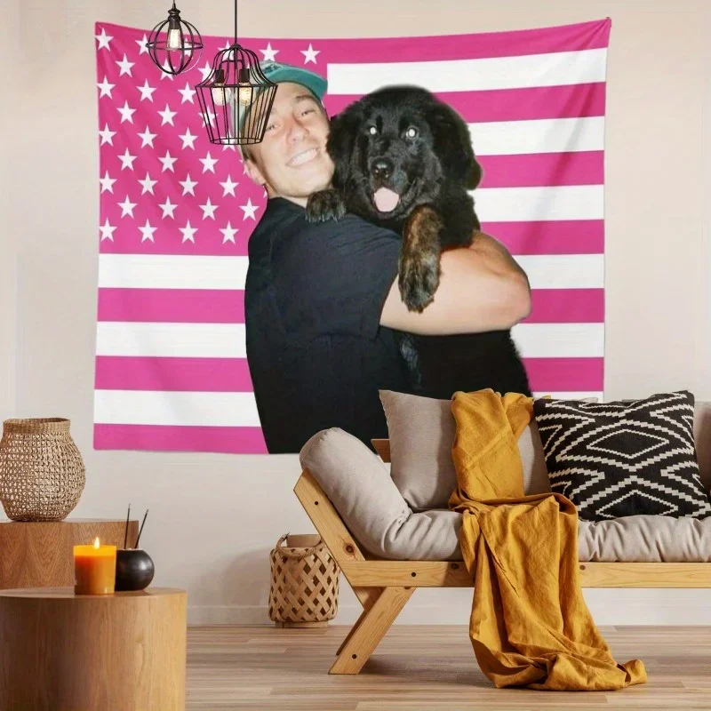 Customization 1 Stück Starkey Lustige Tapete Mit Kostenlosen Installationskit, Patriotischem Amerikanischem Flaggen-Design, Poly