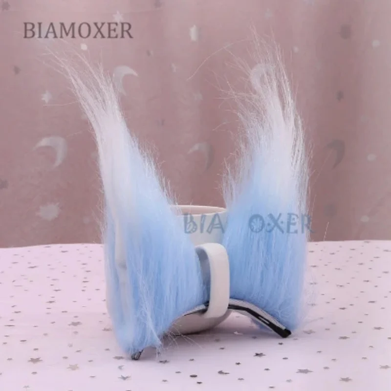 

25COSPlush Ear Tail Ram Rem Blue White Pink Cat lolita Gradient Tail Animal Re:Life in a different world from zero Cosplay Tail