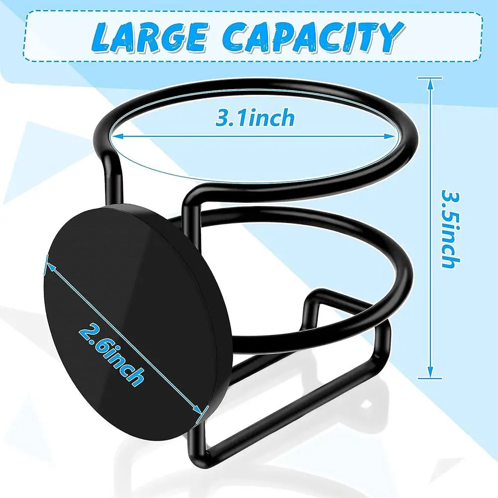 Double Fence Cup Holder Car Magnetic Cup Holder  Easy Install Beverage Bottles Organizer for Vehicles for Tractor Trucks and SUV