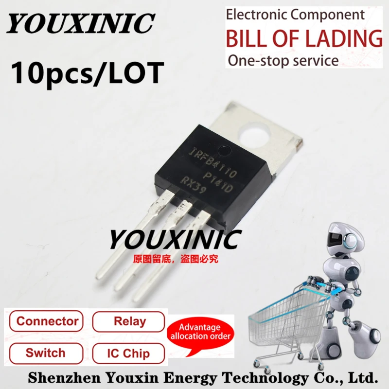 

YOUXINIC 2021+ 100% New Imported Original IRFB4110PBF IRFB4110 TO-220 MOS FET 100V 180A