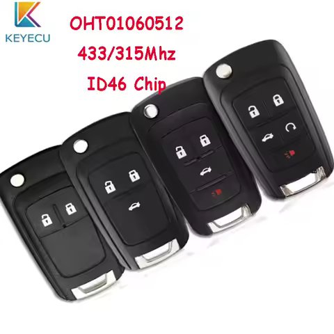 KEYECU Smart Remote Car Key Fob for Chevrolet Cruze Camaro Malibu Sonic Opel GMC OHT01060512 2B/3B//4B/5B 315/433Mhz ID46