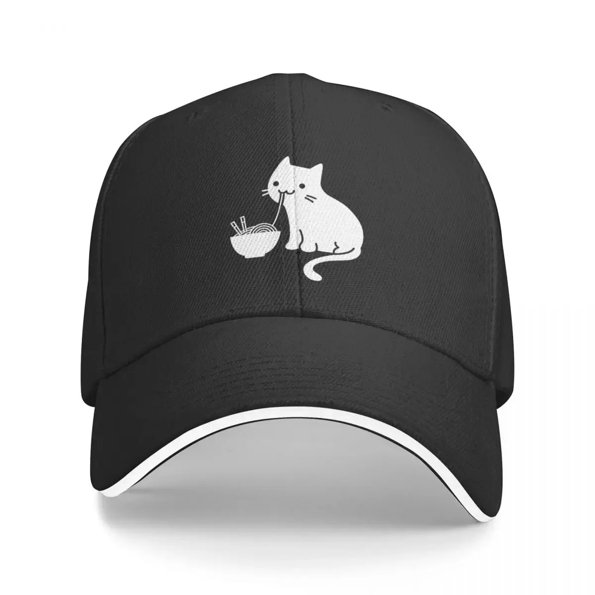 

Cute Cat Eating Ramen ANIME MANGA GIFT Baseball Cap Anime Hat Luxury Man Hat Men's Caps Women's