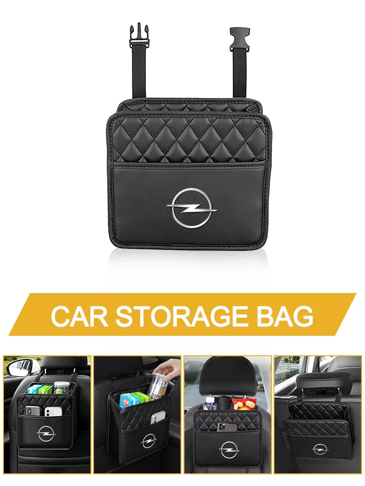 

Car storage bag, multifunctional seat back storage For Opel Corsa Astra Insignia Vectra Zafira Meriva Mokka Grandland Vivaro
