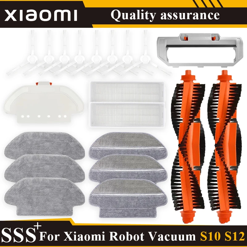 For Xiaomi S10/S12/T12/B106GL/3C/B106CN/  Mop 2S/XMSTJQR2S Robot Vacuum Parts Mop Filter Main Side Brush Accessories