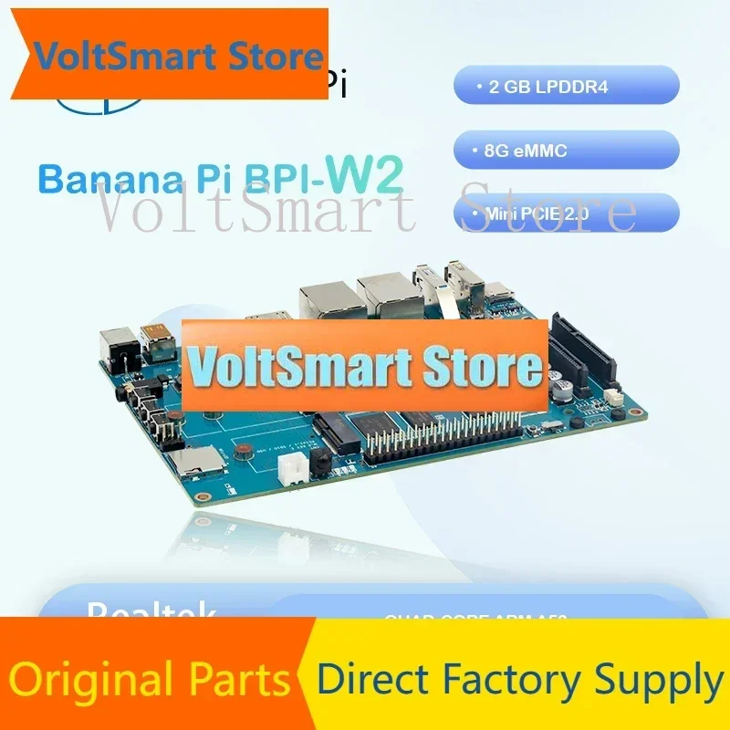 VoltSBanana Pi BPI-W2 Realtek RTD1296 Quad-core Mali T820 MP3 GPU 2G DDR4 With TF SIM Card Native SATA 8G EMMC Single Board Comp