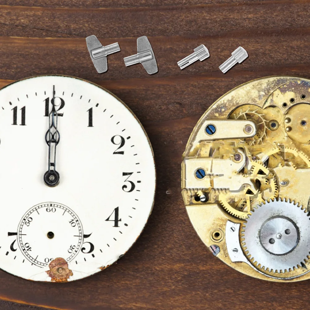 

4Pcs Durable Steel Winding Keys Clock tool Portable Scratch-Resistant Wear-Resistant Easy to Use for Mechanical Desk