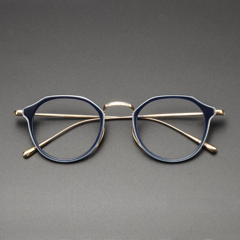 

Handmade Retro Round Glasses Frame Men Vintage Titanium Acetate Optical Myopoa Eyeglasses Women Japanese Brand Circle Eyewear