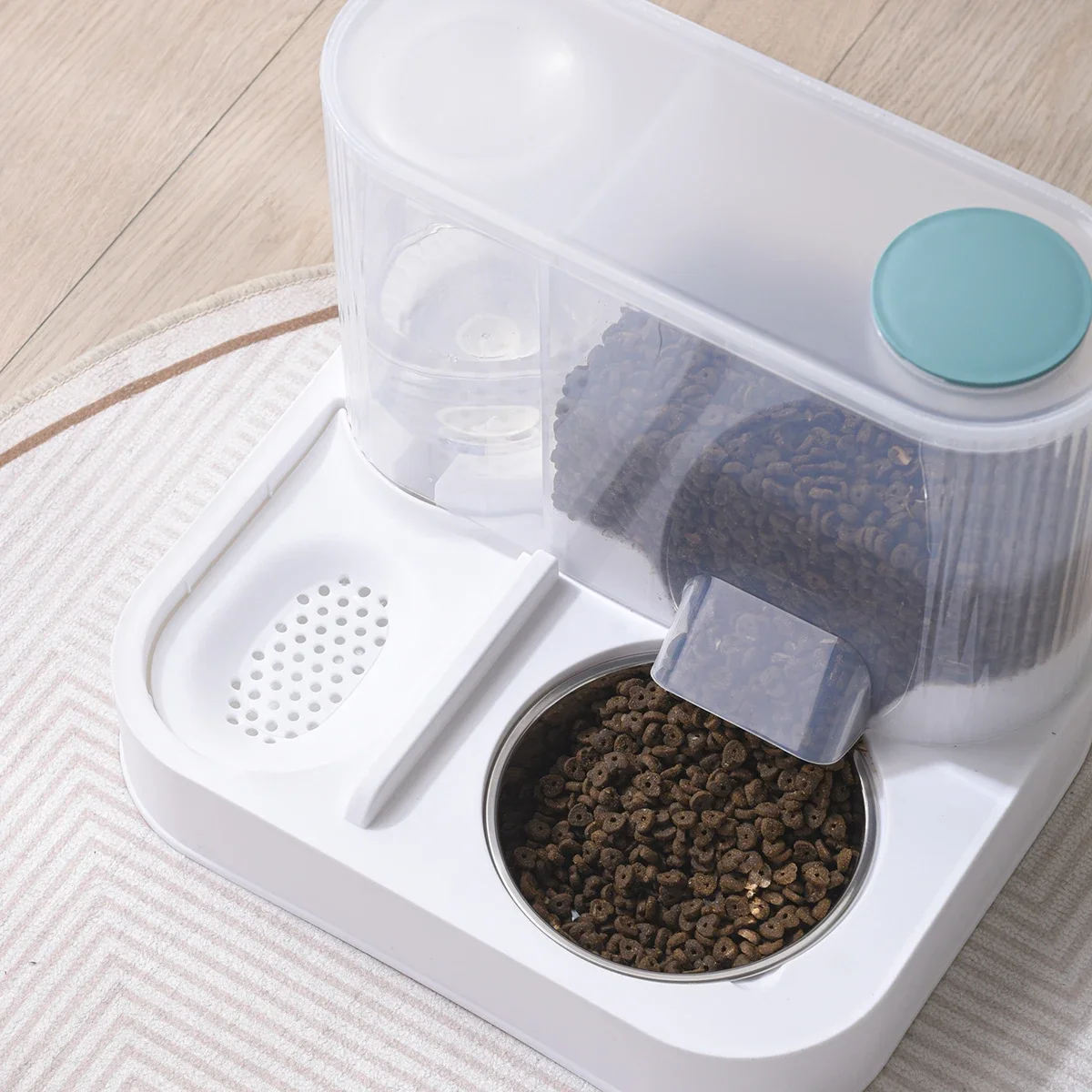 Large Capacity Cat Automatic Feeder Water Dispenser Wet and Dry Separation Dog Food Container Drinking Water Bowl Pet Supplies