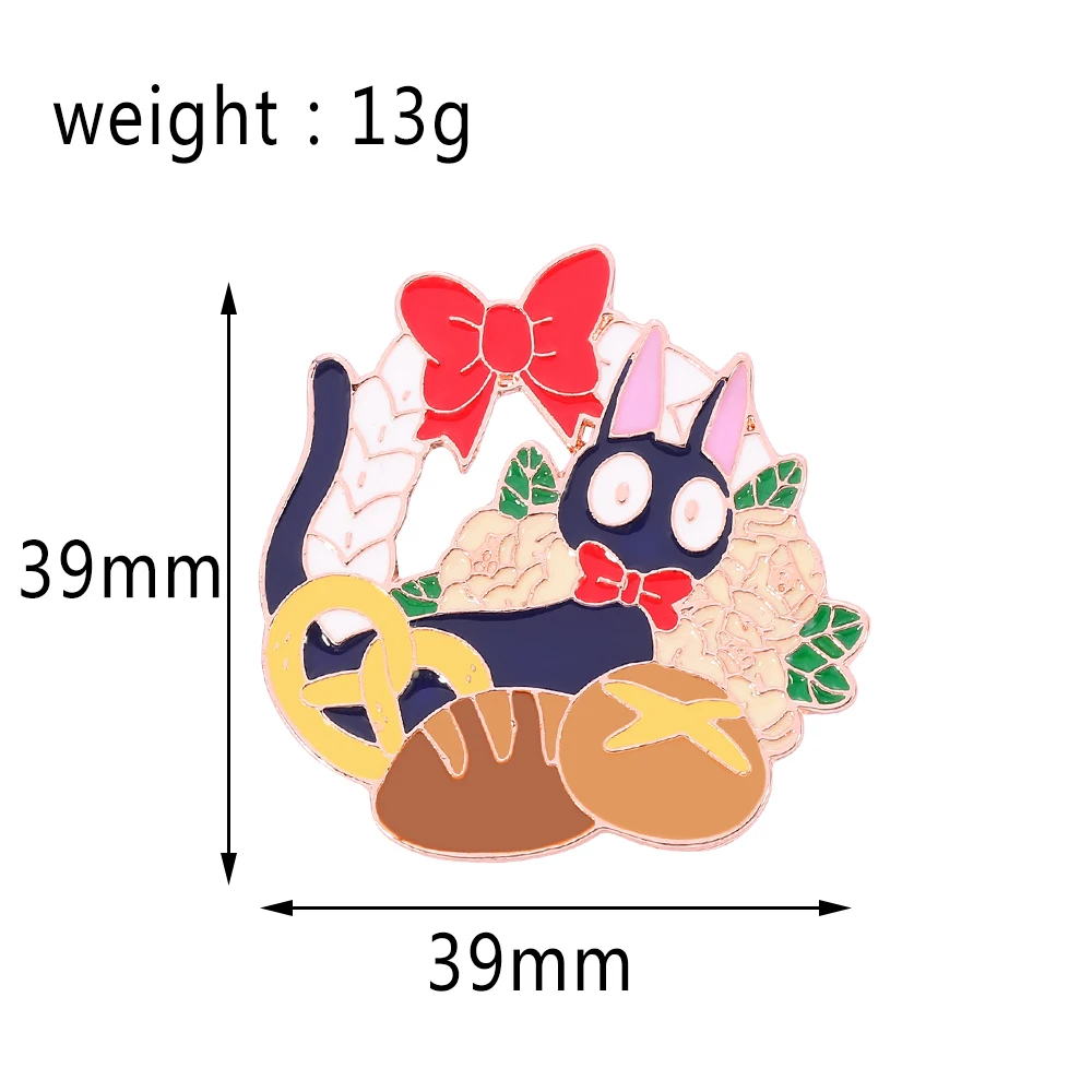 Anime Sailor Moon Enamel Pin Bow Tie Black Cat Luna Metal Badge Brooch Backpack Clothing Lapel Pin Decoration Accessories Gifts