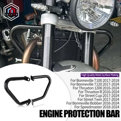 Engine Guard Crash Bar Bumper Protector For Triumph Bonneville T100 T120 Bobber Thruxton 1200 R Street Cup Twin Speedmaster 2024