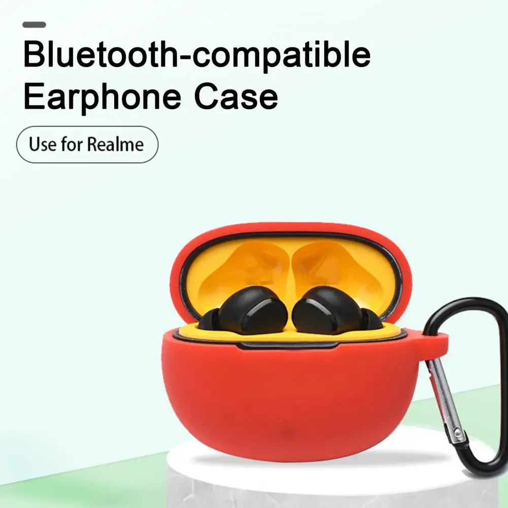 Custodia per auricolari custodia per auricolari Anti-caduta custodia protettiva per auricolari in Silicone per Realme Buds T100 Anti-goccia a copertura totale
