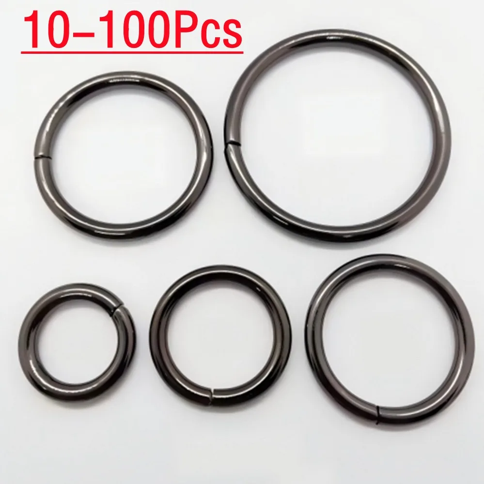 10-100Pcs Metal O Ring Buckles for Bag Strap Dog Collar Belt Rings Clasp Key Chain Hooks Loops DIY Leather Handbag Accessories