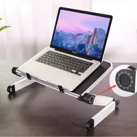 For Adjustable Folding Laptop Portable Bed Table Notebook Cooler Fan Stand Multifunctional Computer Table Lap Office Desk