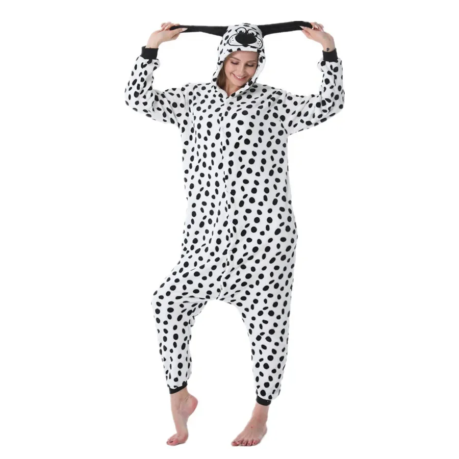 1pc New Dalmatians For Adult Wearable Winter Warm Blanket Hooded Playsuit Onesie Funny Sleeping Bag For Slumber Party