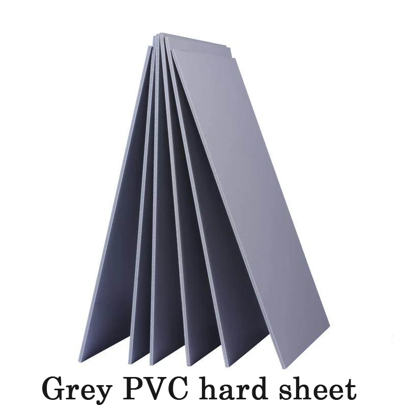 Gray PVC Hard Sheet 2mm-30mm 50x50/100x100/100x200/ 200x200/200x250/300x300mm Waterproof Industrial Engineering Plastic Board