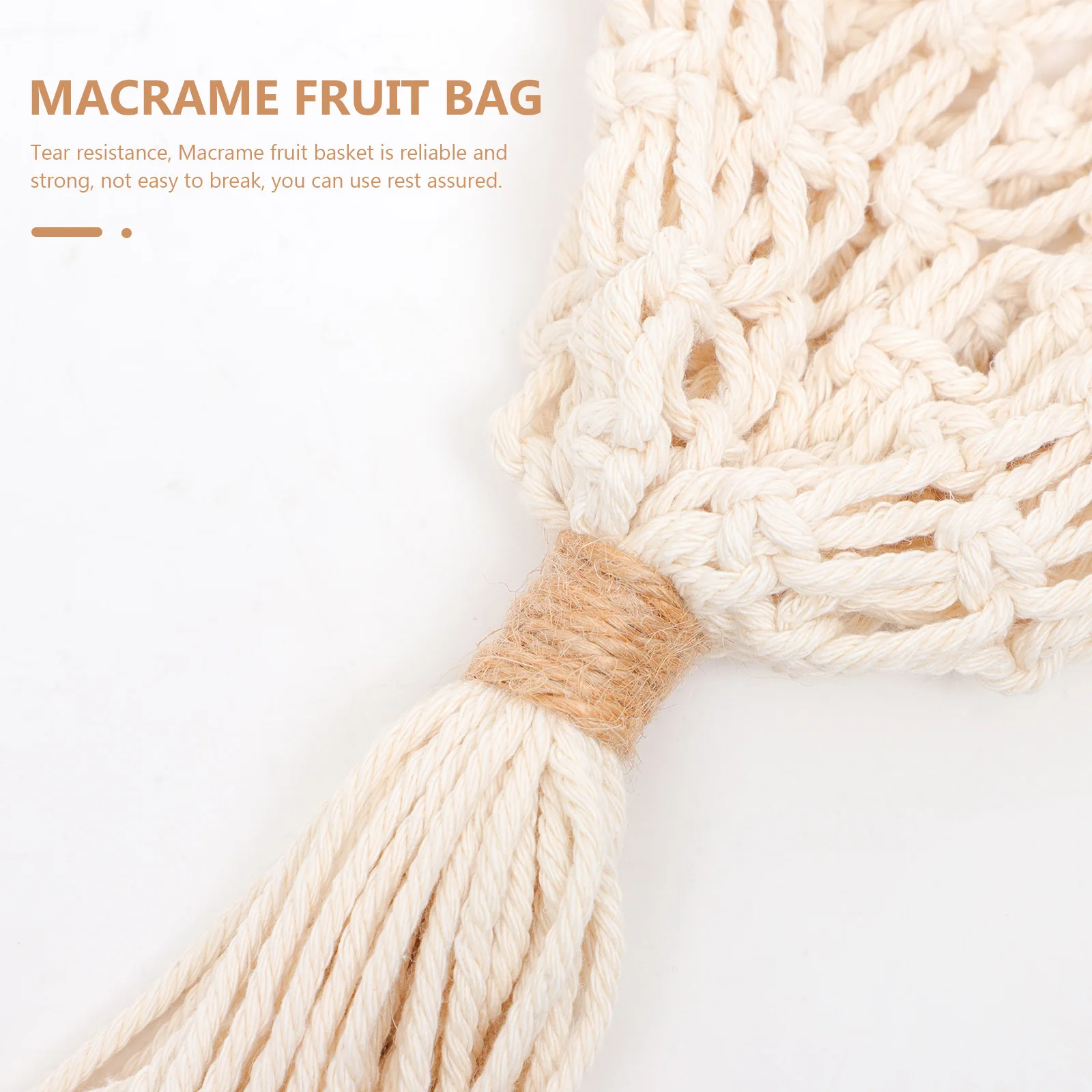 

Vegetable Net Bag Macrame Basket Wall Hanging Eco- Onion and Potato Hemp Rope Storage