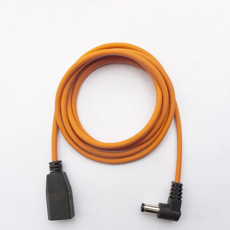 Male to DC5521 Silicone Power Cable for FPV Goggles Battery Connection Orange-DTA9