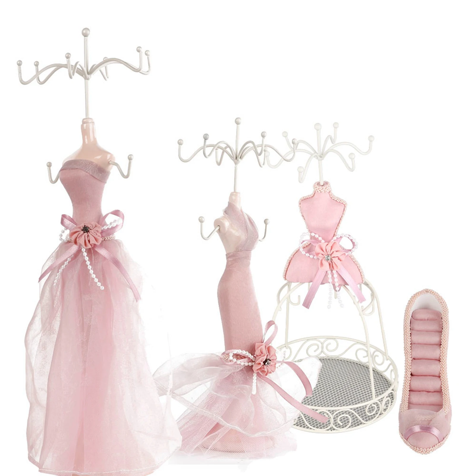 

Model Dress High Heeled Shoes Earring Necklace Ring Jewelry Holder Stand Display Jewelry Display Organizer