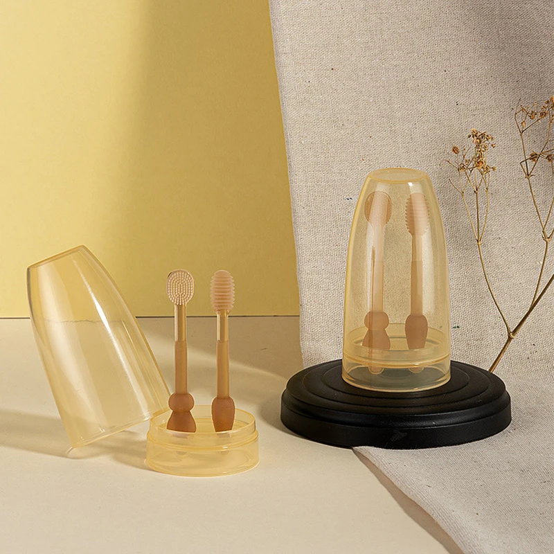 

Силиконовые детские обучающие зубные щетки, детская щетка для зубов, очиститель полости рта для малышей, мягкая щетина, очиститель лиственного языка