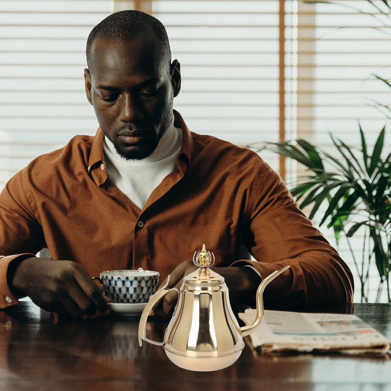 

Long Spout Tea Stainless Steel Hand Brewing Coffee Pot Water Heating Kettle For Kitchen Cafe Home Use Boiling