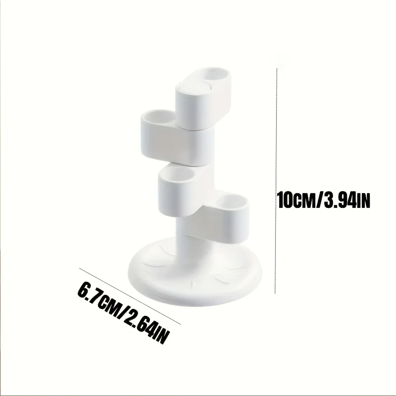 ชั้นวางดินสอและปากกาแบบตั้งโต๊ะสีขาวที่สามารถหมุนได้ 360 องศา สามารถใส่ปากกาได้ 4 ด้าม จัดระเบียบและจัดเก็บบนโต๊ะทำงานในสำนักงาน