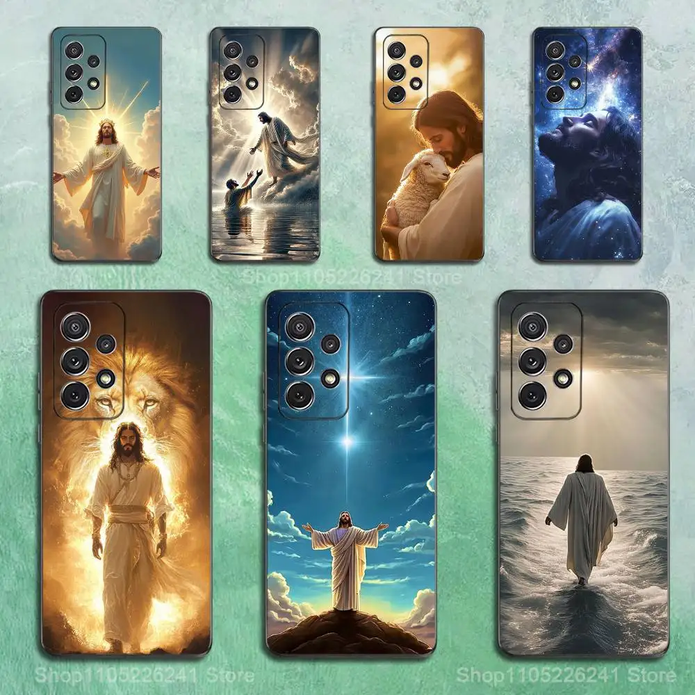 

Belief Savior Jesus Christ Case For Samsung S23,S25,S20,S10,S9,S21,S24,S22,Ultra,FE,Plus,Lite,Soft Silicone Black