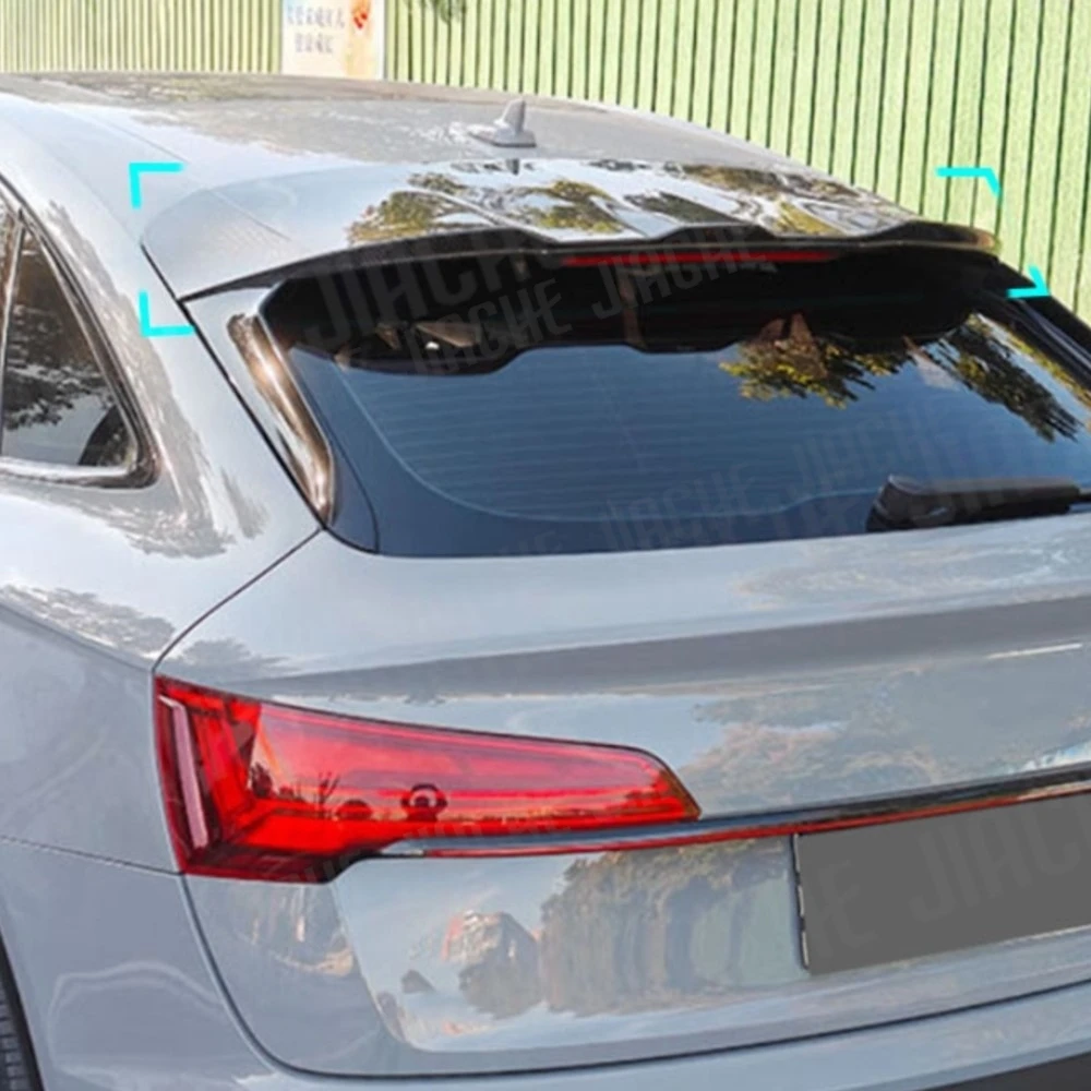 JIACHE Rear Roof Wing Body Kits For Audi Q5 2021 2022 2023 2024 Dry Carbon Fiber FRP Unpainted Black Rear Roof Spoiler