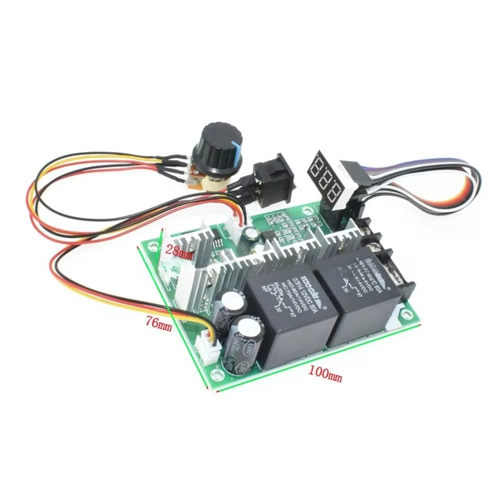 Digital LED Display 12 24  36  48 V 40A PWM DC Motor Speed Controller Forward and Reverse Controller with Motor Switch