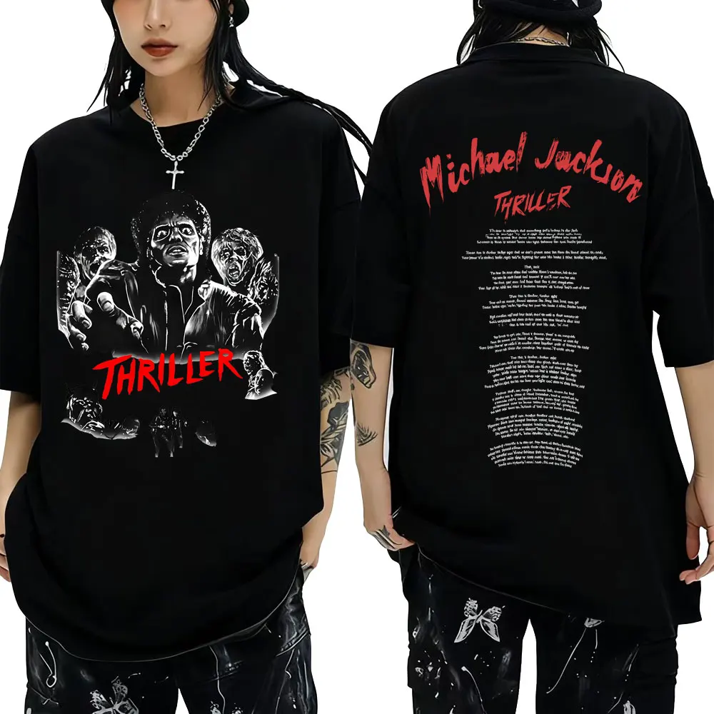 

Michael Jackson Thriller Merch 2026 T-shirt Fans Gift Men Women Vintage Gothic Rock T Shirt Male Hip Hop Punk Oversized T-shirts