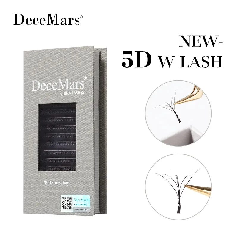 DeceMars Neuer Typ 5D-W Wimpernverlängerung Weiche Wispy-Extensions