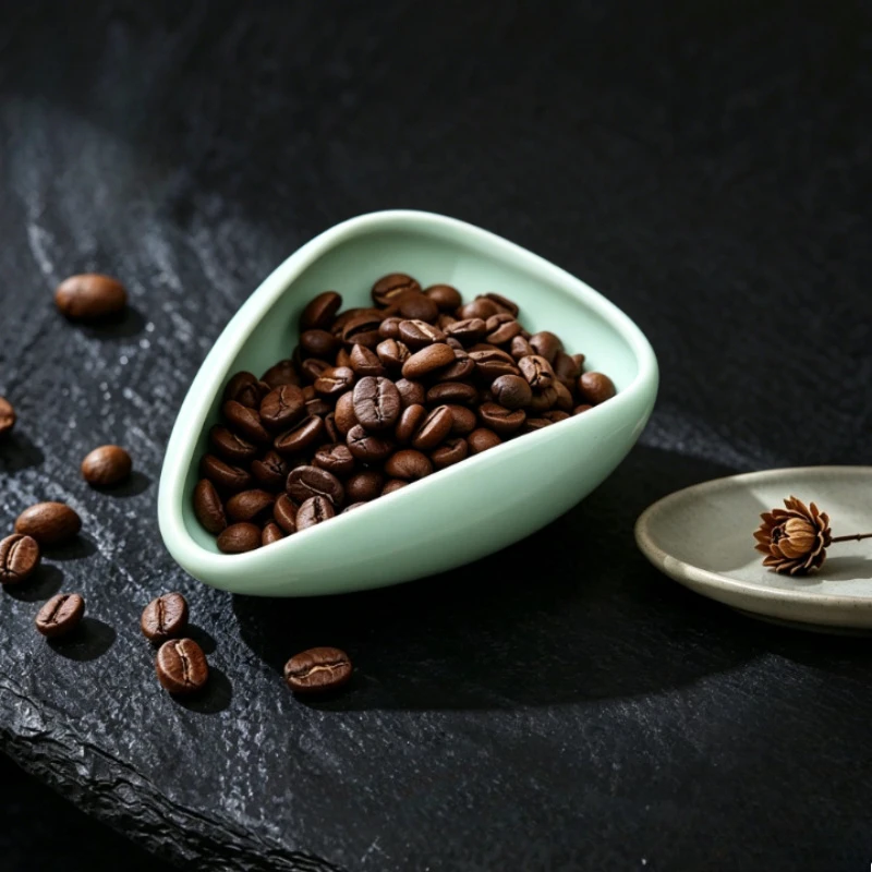 multicolour Coffee Bean Plate Coffee Measuring Cup Coffee Powder tray, for Bar Yoga Home Cafe accessories