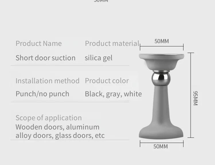 Silikon Tür Saugen Touch Silikon Anti-kollision Tür Hotel Haushalt Starke Magnetische Starke Stumm Tür Stall Tür Stopper – Detail 18