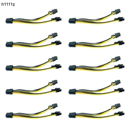 5/10PCS 8 Pin PCI Express to Dual PCIE 6+2 Pin Power Cable Motherboard Graphics Card PCIE Riser GPU Mining Power Data Cable 20cm