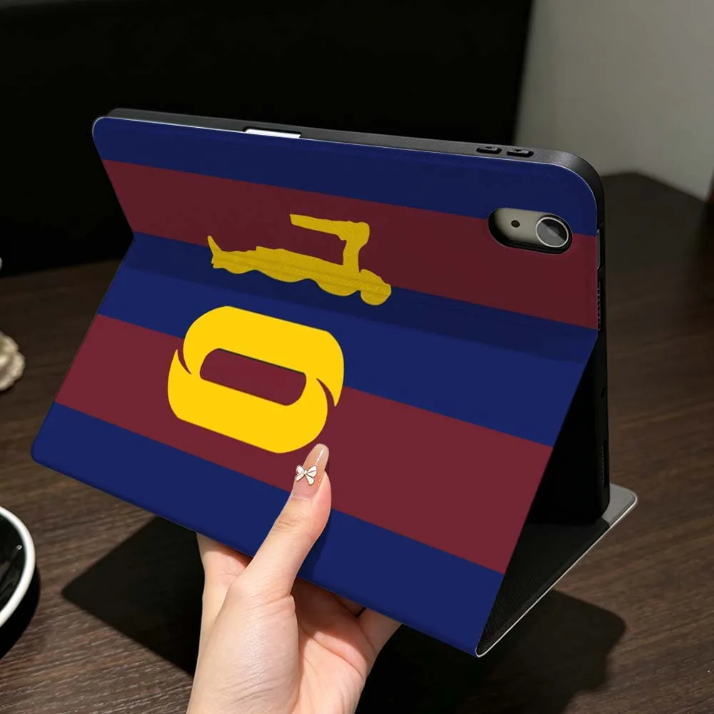 Football Star Jersey Case For iPad Mini Pro Air 5 6 7 8 9 11 9.7 7.9 10.9 13 12.9 inch Folding Automatic Sleep/Make Tablet