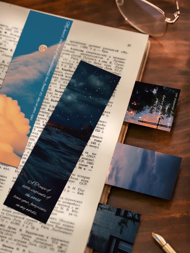 Imagem -02 - Roaming The World Lovers Bookmark Literary Landscape Paper Card Páginas de Leitura Marca Livros Presentes Criativos para Estudantes 30 Pcs