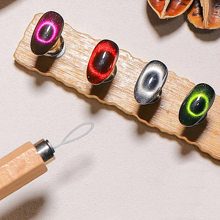 1/2 pçs olho de gato arte do prego ímã oco buraco vazio multi-funcional vara magnética para olho de gato gel polonês manicure ferramenta magnética