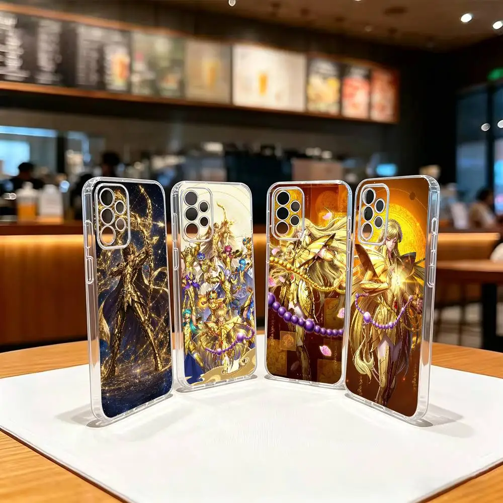 Old classic anime G-Gold s-Saints  Clear TPU Soft Case Phone Case For Samsung S 25,24,23,22,30,21,10,9,Ultra,Plus,Lite,FE,4,5 G