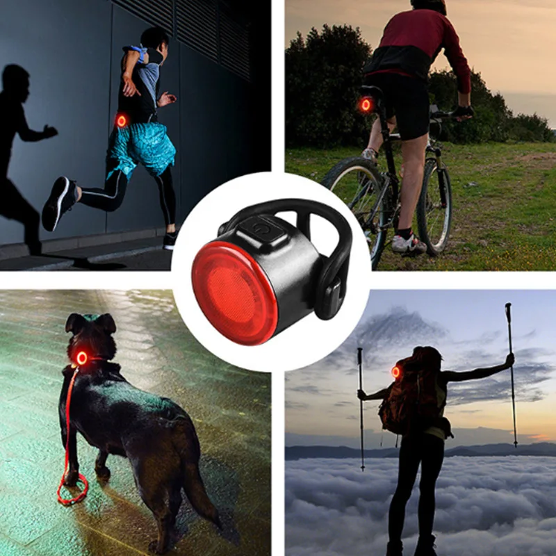 BUCKLOS Bicycle Front & Tail Light USB Charging Light for Mountain Bike White/Red LED Road Bike Safety Warning Light MTB Parts