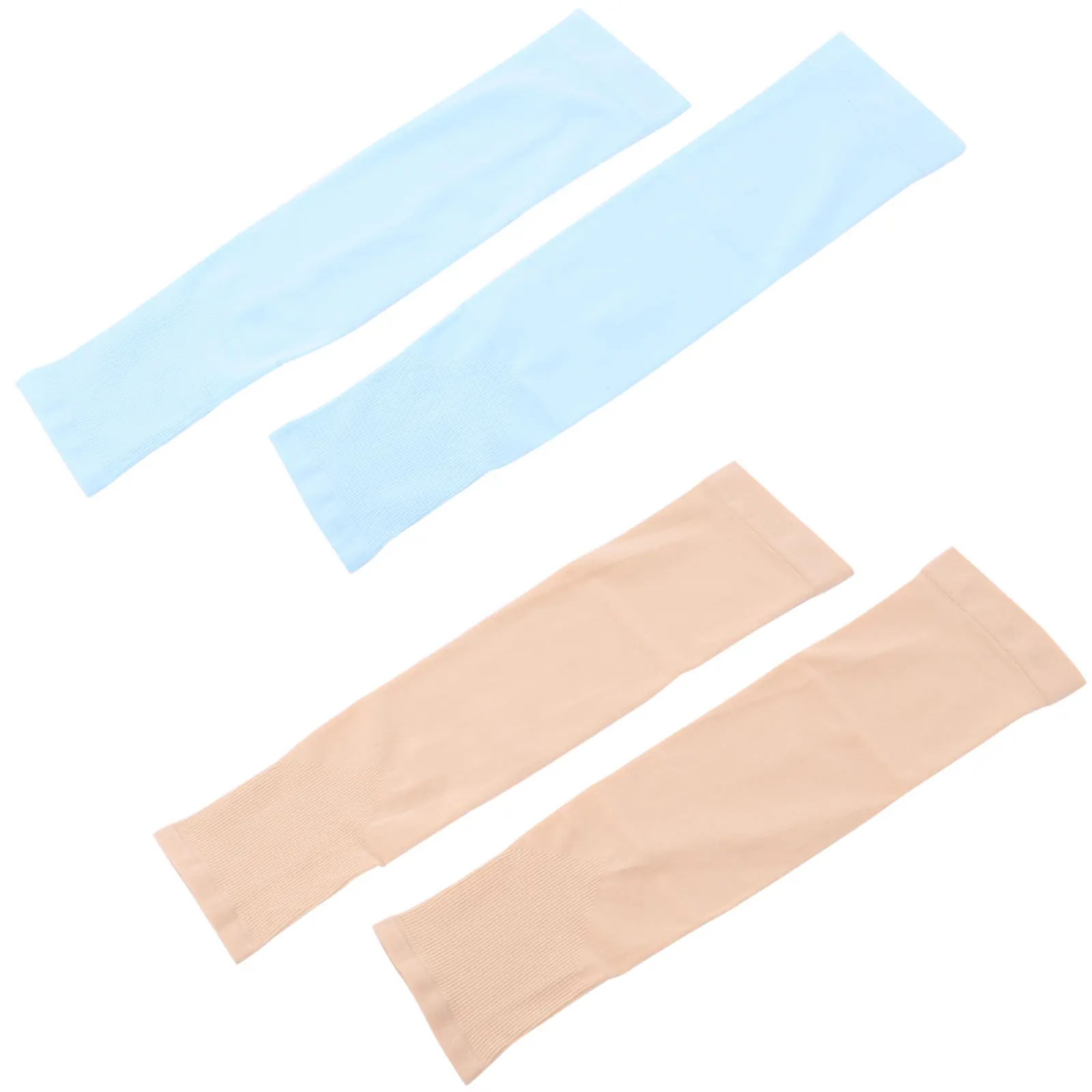 

2 Pairs Arm Sleeves Sun Protector Moisture Absorption Driving Blue Protective Cover Foldable Anti UV Sunscreen Basketball Sports