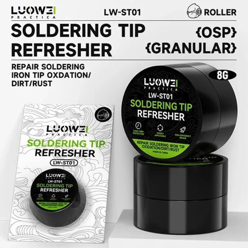 LUOWEI-Electrical Soldering Iron Tip Cleaning Paste, Soldagem Cabeça, Camada de Óxido, Remoção Refresher, LW-ST01, 8G