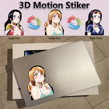 海賊王動漫貼紙 波雅·波雅·娜美 羅賓 自黏式 3D 動態貼紙,適用於汽車、筆記型電腦、冰箱、摩托車等。 12 最佳銷售 一件式摩托車 - №3