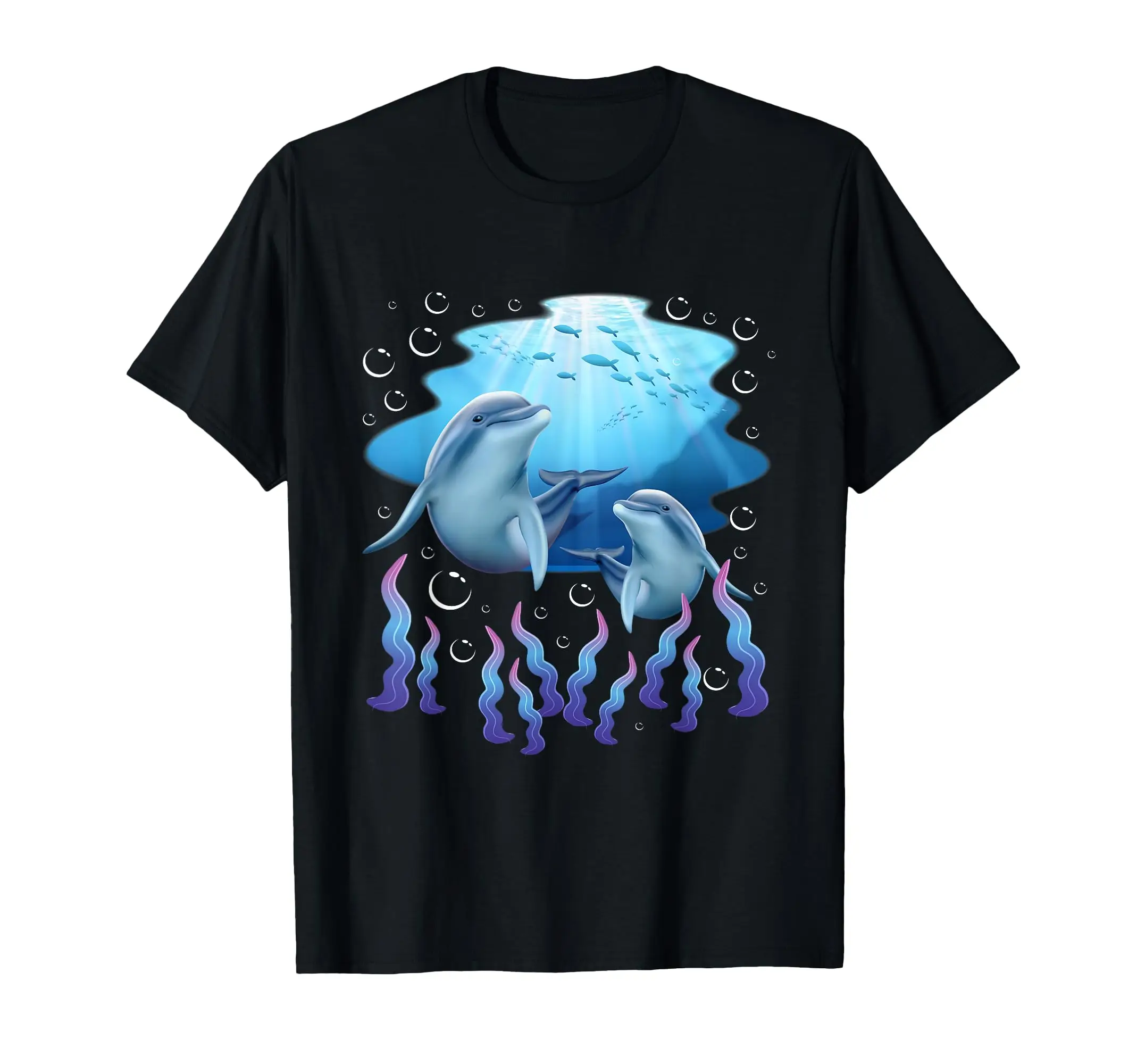 Dolphin Lover - Ocean Zoology Zookeeper Marine Biologist T-Shirt Classic Logo T Shirt and Stickers, Unisex Adult T Shirt